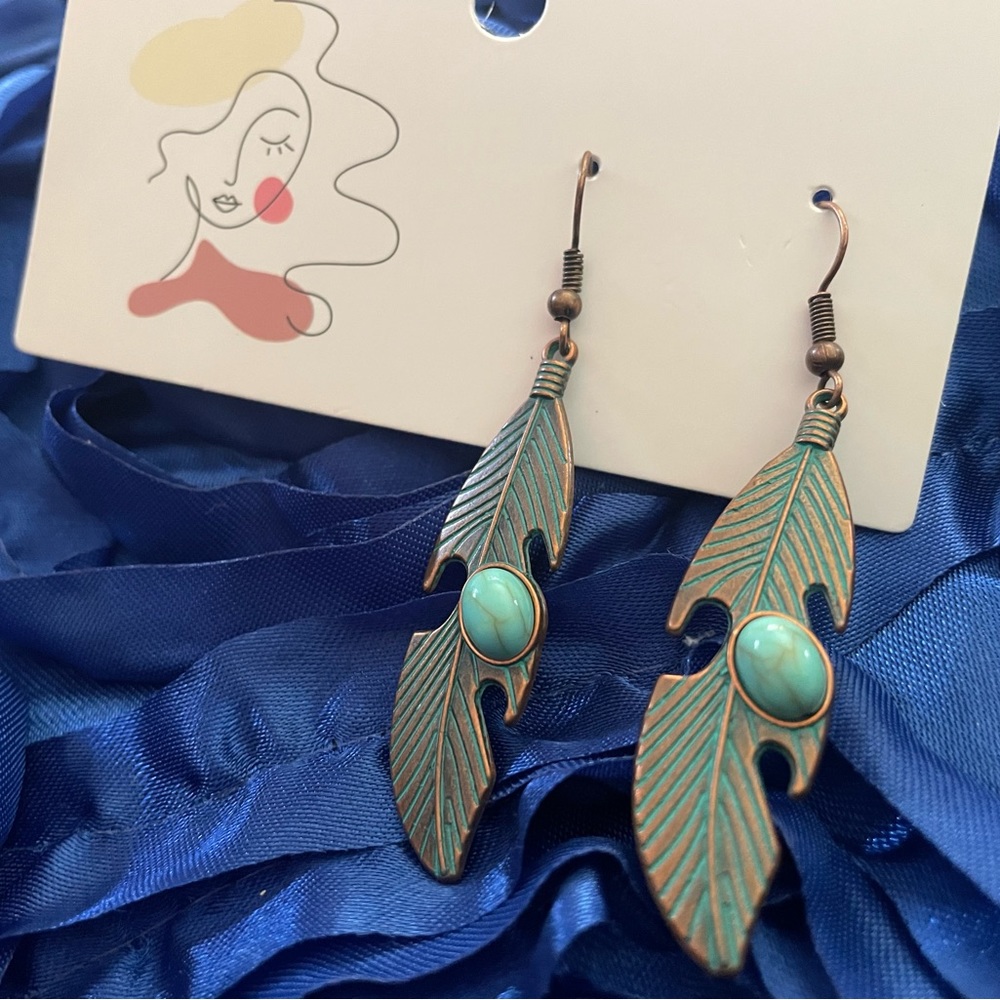 Feather Dangle Earrings